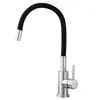 Robinets d'évier de salle de bain simple d'installation de cuisine robinet w60cm tube moderne d'eau flexible becs