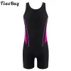 Badkläder barnflickor Seeveless Swimsuit Rashguard Children One Piece Wetsuit UV Protection Swimwear Surfing Beachwear Jumpsuit bodysuit