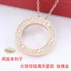 Designer Craitrres Nacklace Simple Set Pendant V Gold plaqué Plus Single Ring Big Cake Collier 18K Rose Fashion Set Set Diamond Pendant Orname