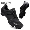 Footwear DOULIYA Mountain Bike Shoes Cycling MTB Sneakers Breathable Men Road Racing Women Bicycle Spd Speed Flat Cleat Footwear Biking