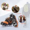 Tillbehör 19 tänder bundna stegon Antislip Ice Snow Shoes With Grips Chain Spike rostfritt stål unisex promenad vandring tillbehör