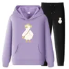 Tracksuit Hoodies van dames + hindernissen schattige cartoon eend heren sportset mannelijke pak vrouwelijke groepen sweatshirts voor mannen sportbroek 2-delige set Aziatische maat S-3XL