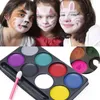 Peinture corporelle 12 couleurs non toxiques de peinture de visage insipide art peinture à l'huile tatouage tatouage drame cosmétique clown maquillage maquillage halloween fête D240424