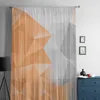 Gordijn Samenvatting Gradiënt Oranje grijze driehoek pure gordijnen voor slaapkamer woonkamer voile raam kinderen tule