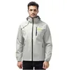 Herrjackor Nya utomhussport Enkelskikt Mens och kvinnor Par Vindtät jacka Vindtät kappa Huven Multi Pocket Coat Springl2404