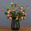 Decorative Flowers Simulated Small Apple Branches With Leaves And Fruit Decorations Symbolizing Safety Berries Home Decor