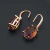 Dangle Earrings FFGems Natural Ametrine Big Love Stone Amethyst Sterling 925 Silver Earring Fine Jewelry For Women Party Wedding Gift