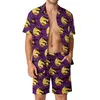 Herrspårar Orange Bat Men Set Halloween Print Casual Shirt Set Trendy Beach Shorts Summer Custom Suit 2 Piece Clothing Plus Size Size