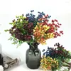 Dekorative Blumen Schöne Winter Wohnkultur mit künstlichen Beeren Realistische Simulation Berry Bouquet für Weihnachten Hochzeit