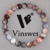 Strand 8mm Chakra Stone Agates perline Bracciale per donne Labradorite Ametiste