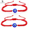 Strand 5pcs/Mot Turkish Lucky Blue Eye Bracelets для женщин ручной трюки с красными веревками