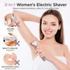 Epilator Professional 2 i 1 Epilator för kvinnor Electric Razor Hair Removal smärtfri ansiktschaver Bikini Pubic Hair Trimmer Machine Tools D240424