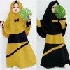 Vêtements filles musulmanes habiller deux pièces se déroulent long Hijab Abaya Khimar Islamic Kaftan Vêtements Arabe Prayer Maxi robe robe robe