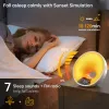 Akcesoria Edup w budziku Tuya Sunrise Cock WiFi Smart Wake Up Clock App Symulacja Światła Podwójna alarm Regulowany światło Bluetooth FM Radio