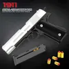 Gun Toys Black Automatic Colt 1911 Automatische Shell Soft Bullet Toy Gun Air Gun Cs Shooting Weapon Boy Toy (Continuous Fireing) Giftl2404