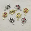 Arrivée 20x13 mm 100pcs Righestone Pendendants Charme de coeur pour collier / boucles d'oreilles DIY Pièces de bijoux Restructions Composants 240416