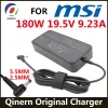 Laddare 180W 19.5V 9.23A 5.5*2,5 mm Laptop Adapter för ASUS för MSI GE72VR GS63VR WS63VR GS43VR GT60 GT70 GE73 GS6 P65 ADP180MB -laddare