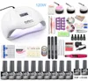 Kit de clous de manucure Set With Machine Machine Gel Polier à ongles pour UV LED Lampe Sécheur Art Tools Extension Gel6091954