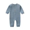 Pieces Spring Autumn Autumn Baby Romance Algodão macio macio macio com pocket menino menino de manga longa bebe pajamas wodden botões