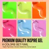 Geloke Gel Gel Nail Polish Rainbow Color 10ML 6st/Set For Manicure DIY Semipermanent Nail Polish Professional Nail Gel Kit