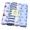 4pcslot 100 coton mousseline Flanelle Baby Swaddles Soft Borns Couvertures S Born Swaddle Wrap 240417