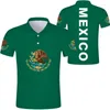 Men's Polos Mexico Flag 3D Print Polo Shirt For Men Women Tops Fashion Short Sleeve Button Lapel T-shirts High Quality Shirts