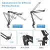 Telulador de telefone Tripods Titular do celular Universal Boom Arm Overhead Shooting Stand Stand Stand Longo Braço para fotografia, Ring Light Stand