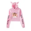 Sweatshirts Bella Poarch Hot Cool Girl Net red Harajuku Cat Ear Hoodies Sweatshirt Fashion New Accessories Kawaii Women's Fashion Pullover