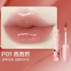 Lipstick pinkbear spiegel lipglazuur langdurige anti -aanbak matte vloeistof lippenstift natuurlijke naakt lip make -up schoonheid maquillajes para mujer