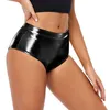 Frauen Shorts Damen Metallic Booty Shiny Panties Hosen Tanzmusik Festival Rave Party Bottoms