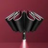 Blazers Xiaomi 10 Ribs Uv Umbrella Women's Automatic Umbrella Male Led Automatic with Reflective Stripe 3folding Inverted Umbrellas