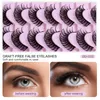 10Pair Synthetic Fiber Eyelashes Europe and America Fashion D-curve Volumizing Natural False Eyelashes