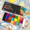 Vernice per il corpo 20 colori SFX Childrens dipinto per adulti set di Halloween Fancy Drept Drept Bellette Bellette Face Painting Body Oil and Brush D240424