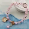 Strands Accesorios para mujeres Pulseras de cuentas de flores de cristal para mujeres Sen Ins Diseño popular Pulsera de cristal Pulseras