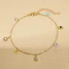 Kościa 2023 Summer Cute Daisy Flower Bracelets For Women Fashion Kolorowe koraliki łańcuch kostki bransoletki bohemia plażowa biżuteria 240423