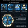 Armbandsur JSDUN 8957 STARRY Sky Moon Fas Mechanical Watch for Men Roman Scale Auto Date Man Watches Waterproof Luminous Wrist