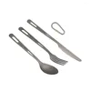 Drohabsichten Sets Pure Titanium Tischgeschirr Set Messer Fork Löffel Chopstäbchen tragbare Outdoor-Reise-Camping-Kochgeschirr Ultra-Licht-Besteck