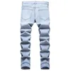 Jeans maschile y2k streetwear mashan fashion harajuku diamond strappato uomini causali stretch slice fit cargo jeans pantalone pantalone pantalone