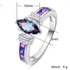 With Side Stones BUY Fashion Colourful Crystal Women Jewelry Zirconia Wedding Ring For Wholesale Engagement