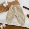 Pants Newborn Baby Girl Boy Cotton Pant Infant Toddler Child Middle Waist Corduroy Trouser Fleece Inside Bottom Baby Clothes 9M5Y