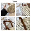 ISKYBOB Summer Whoven Straw Beach Women Borse Borse Vintage Caval Out Borsa Rattan Borsa per vacanza Borsa per vacanza 240418