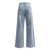 Women's Jeans Fashion For Women Button High Waist Pocket Elastic Hole Trousers Loose Denim Pants Viewed Items Jean