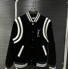 designer män sportjackor lösa varsity cardigan rockar diamant bokstav långa ärmar baseball kappa enhetlig jacka ena bröst par ytterkläder