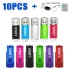 10pcs/lot USB 2.0フラッシュドライブ64GB 128GBペンドライブ16GBペンドライブ32GBディスクキーUSBスティック1GB 2GB 4GB 8GBメモリフラッシュディスク