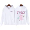 Polos 2023 Tweemaal 5e World Tour Ready To Be Us Album Print Hoodie Sweatshirts lange mouw StreweweeWeeWear Pullover Cloths Zip omhoog Hoodie