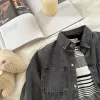 Chemises mode bébé fille garçon jean veste chemise en bas âge en bas âge