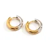 Earrings Chunky Classic 4MM Gold Stainless Steel Hoop Earrings PVD Plating Non Tarnish Waterproof 18k Silver Hoop Earrings For Women Gift