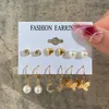 Stud Earrings Fashionable Pearl Note Butterfly Geometric Tassel Women Suit Elegant Charm Engagement Party Jewelry