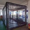 6x3x2,5mh (20x10x8.2ft) Индивидуальная герметичная покраска гаражная надувная надувная кабинка для хранения автомобильной кабины или выставка для выставки палатка с насосом