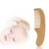 Ensemble Baby Bloen Hair Brush and Peigl Set Movet de bain de massage de nouveau-né Masseur de tête infantile